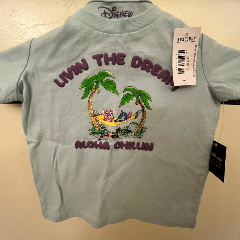 Disney Light Blue Stitch & Angel T-Shirt